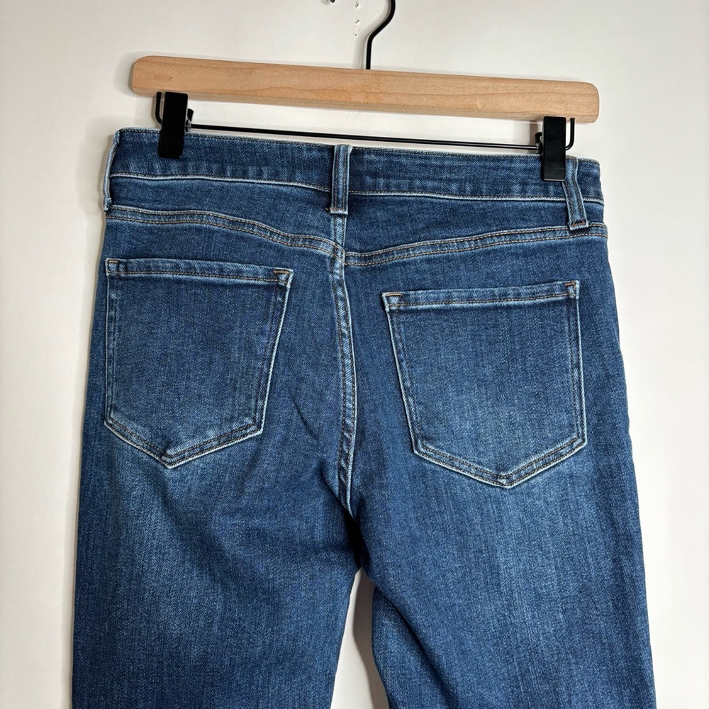 Quince Stretch Mid Rise Slim Straight Jeans size 27 in Dark Wash - Picture 7 of 11